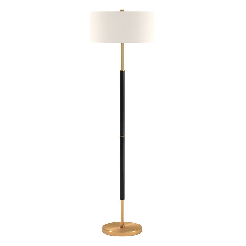 Simone 2-Light Floor Lamp with Fabric Shade