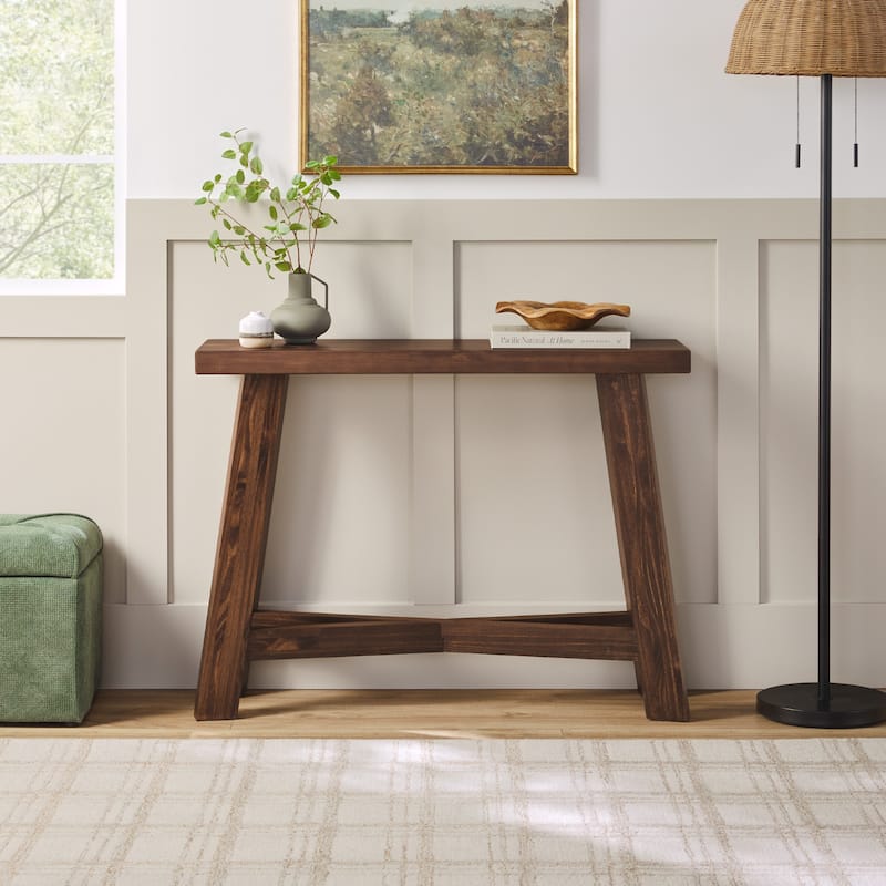 Middlebrook Modern Farmhouse Solid Wood Rectangle Entry Table