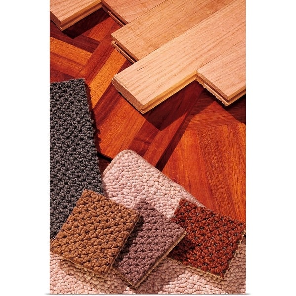 Shop Assorted Carpet And Wood Flooring Samples Poster Print