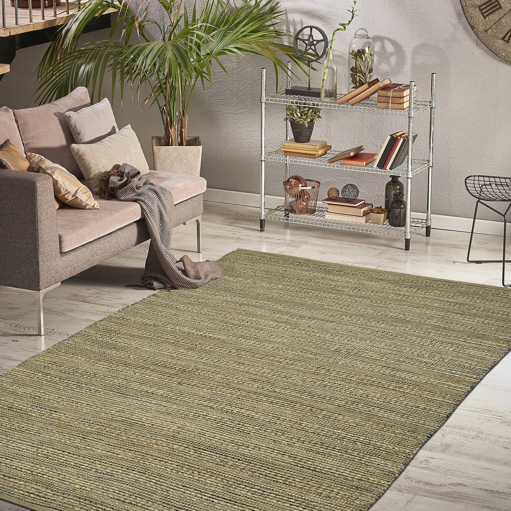 Saratoga All-natural Jute/Cotton Flatweave Area Rug