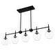 preview thumbnail 7 of 15, Hunter Xidane 5 Light Linear Chandelier - Dining Room, Kitchen Island - Contemporary, Transitional, Mid-Century Modern - 5-Light