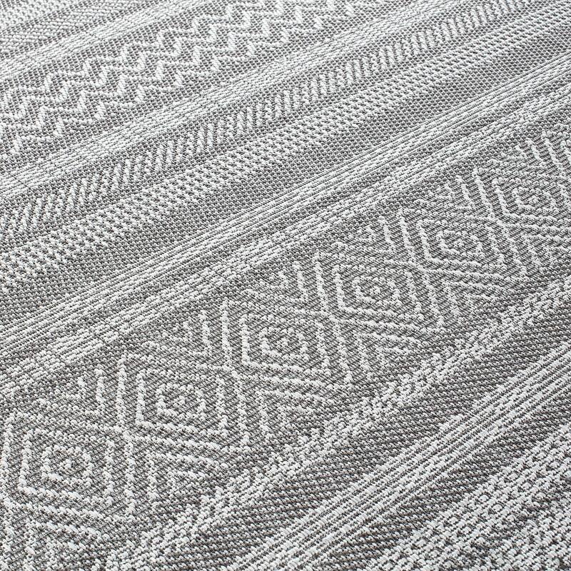 Contemporary Bohemain Stripes Indoor/Outdoor Flatweave Waterproof Backyard Patio Area Rug