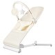preview thumbnail 10 of 8, Beige Portable Baby Bouncer Chair with 2 Recline Positions and Foldable Rocker Seat with Toy Bar - 27” L x 16.1” W x 23.6” H