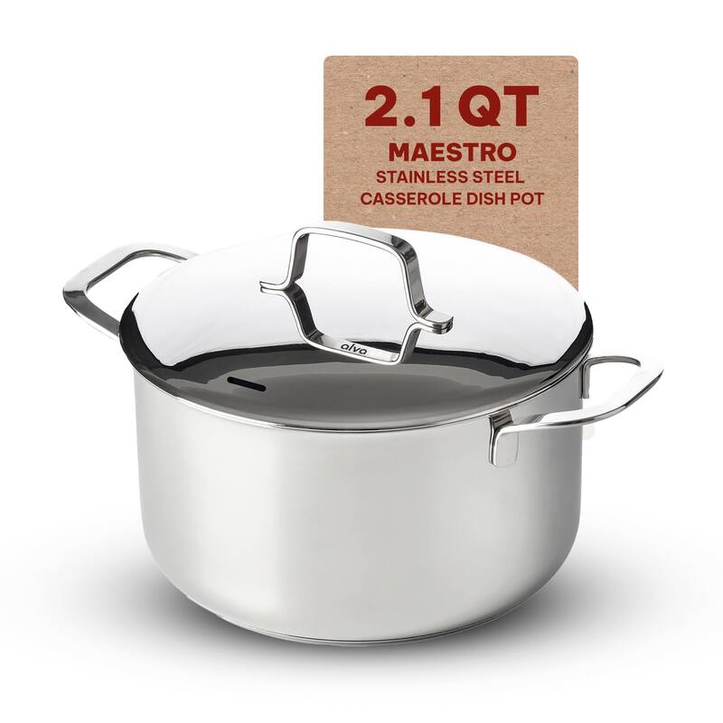 Alva Maestro Stainless Steel Stock Pot - Heavy Duty, Non-Toxic