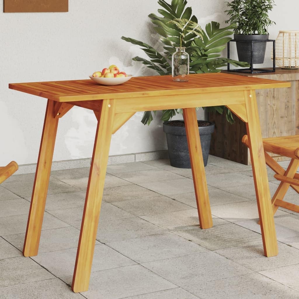 vidaXL Patio Dining Table 43.3"x22"x29.5" Solid Wood Acacia - 43.3" x 22" x 29.5"