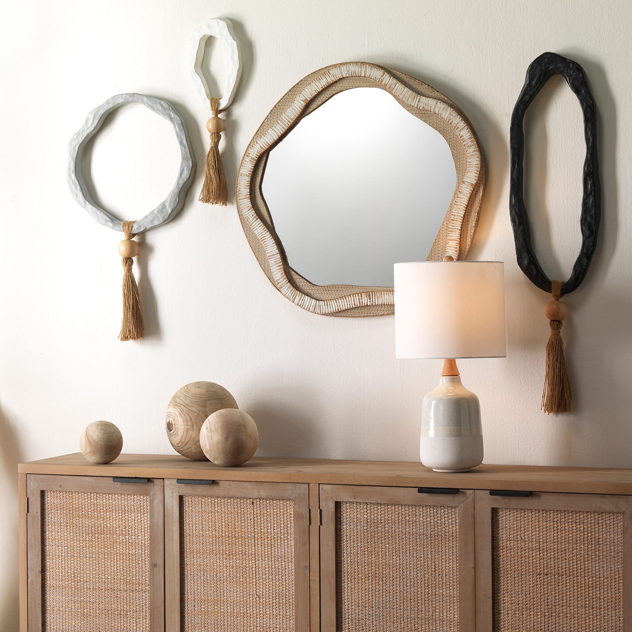 Alden Decor Yael Rattan Mirror