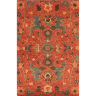 Hand-Knotted Abbigail Border Indoor Area Rug - 9' x 13' - 9' x 13'