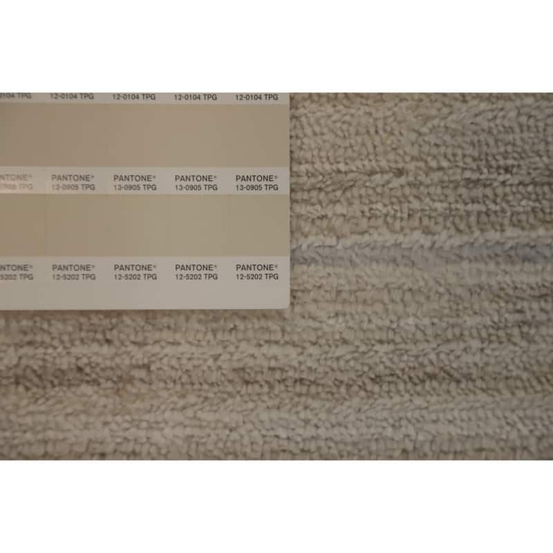 Hand Knotted Oriental Viscose Silk Carpet Tribal Animal Pictorial Beige & Ivories Gabbeh Area Rug - 9' 10'' X 10' 1''