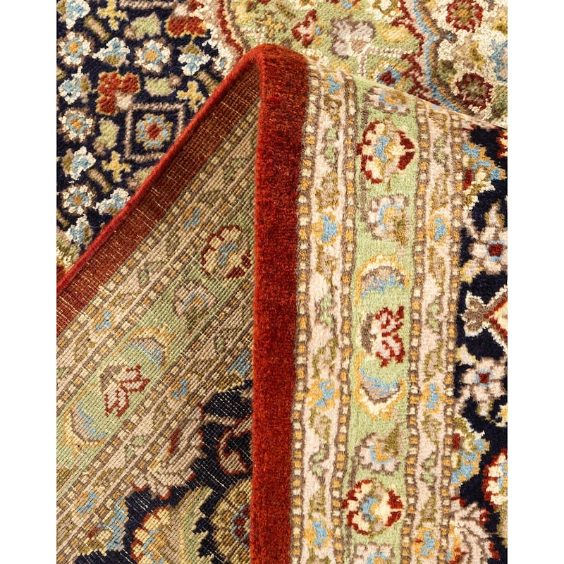 Overton Hand Knotted Wool Traditional Oriental Orange Area Rug - 6' x 9'