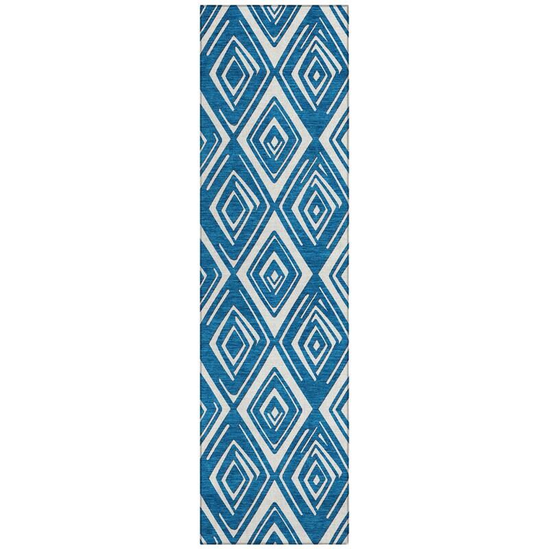 Machine Washable Indoor/ Outdoor Chantille Contemporary Diamonds Rug