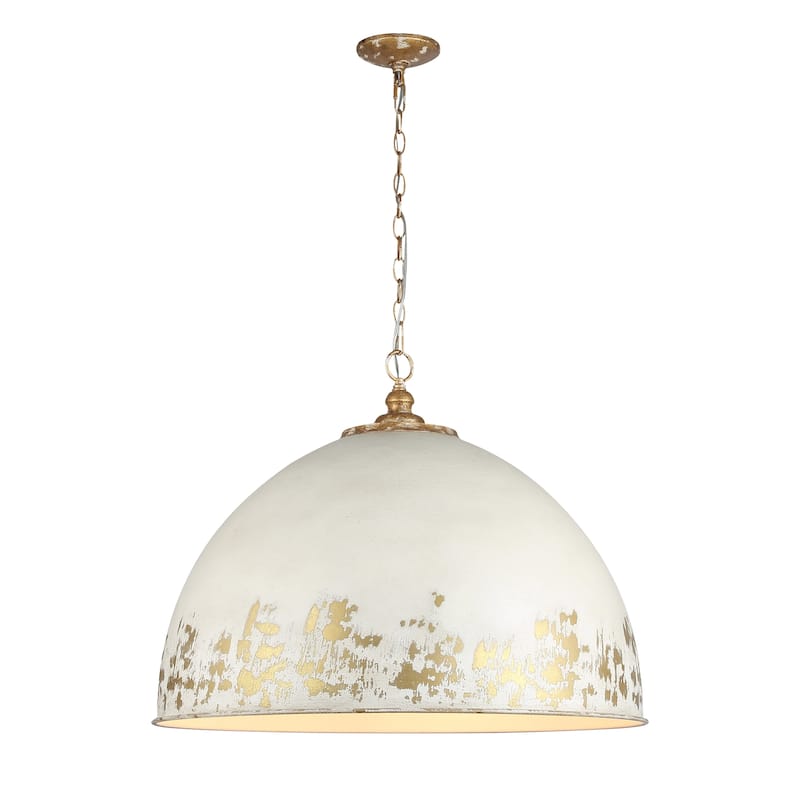 Golden Lighting Alison 8-light Pendant in Vintage Gold and Antique Ivory shade - 8 Light Pendant