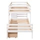 preview thumbnail 9 of 11, Twin over Twin Loft Bunk Bed with Drawers and Ladder,Space-EfficientLoft Bunk Bed With Storage,Clean And Tidy,Natural