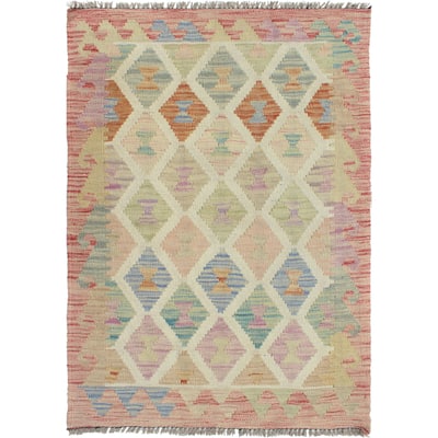 Sun Faded Flatweave Ralph Rust/Ivory Rug - 2'7" x 3'11"