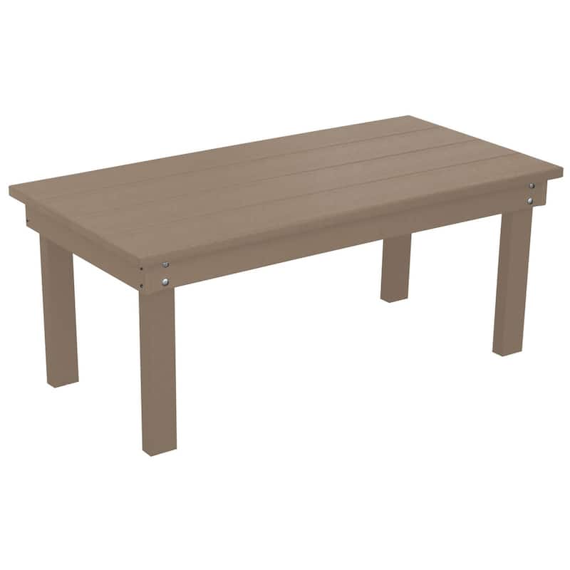 Poly Hampton Coffee Table - Weathered Wood
