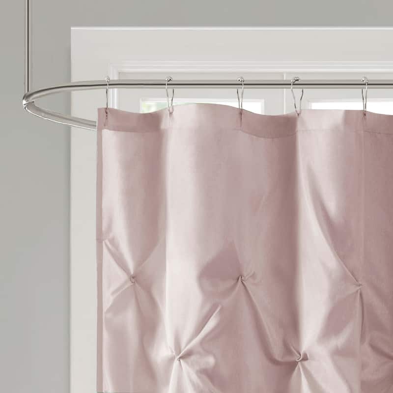 Madison Park Laurel Tufted Semi-Sheer Shower Curtain