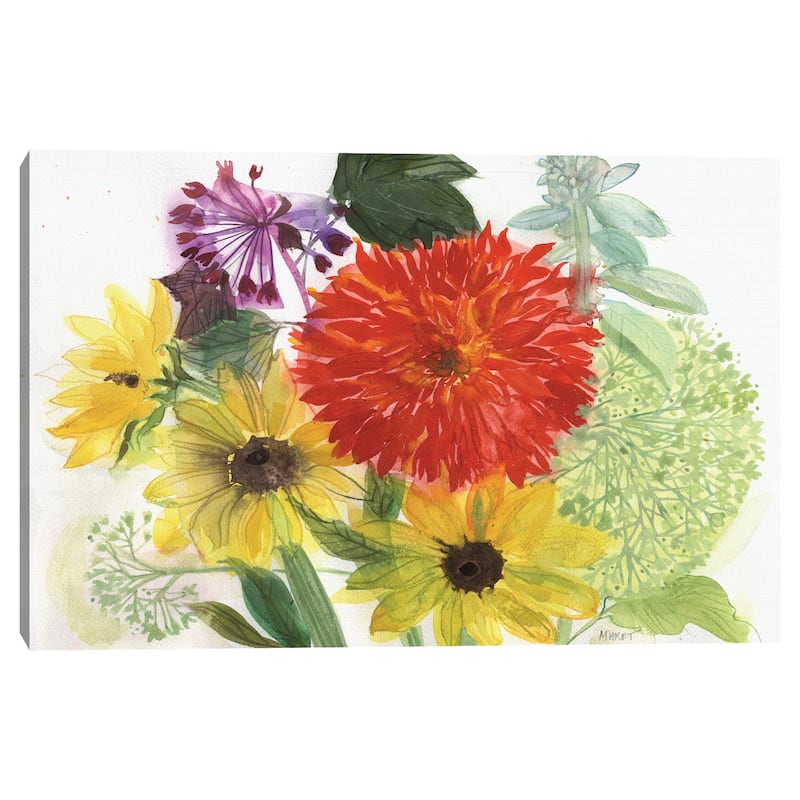Red Flower by Maret Hensick Canvas Art Print