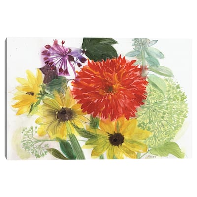 Red Flower by Maret Hensick Canvas Art Print