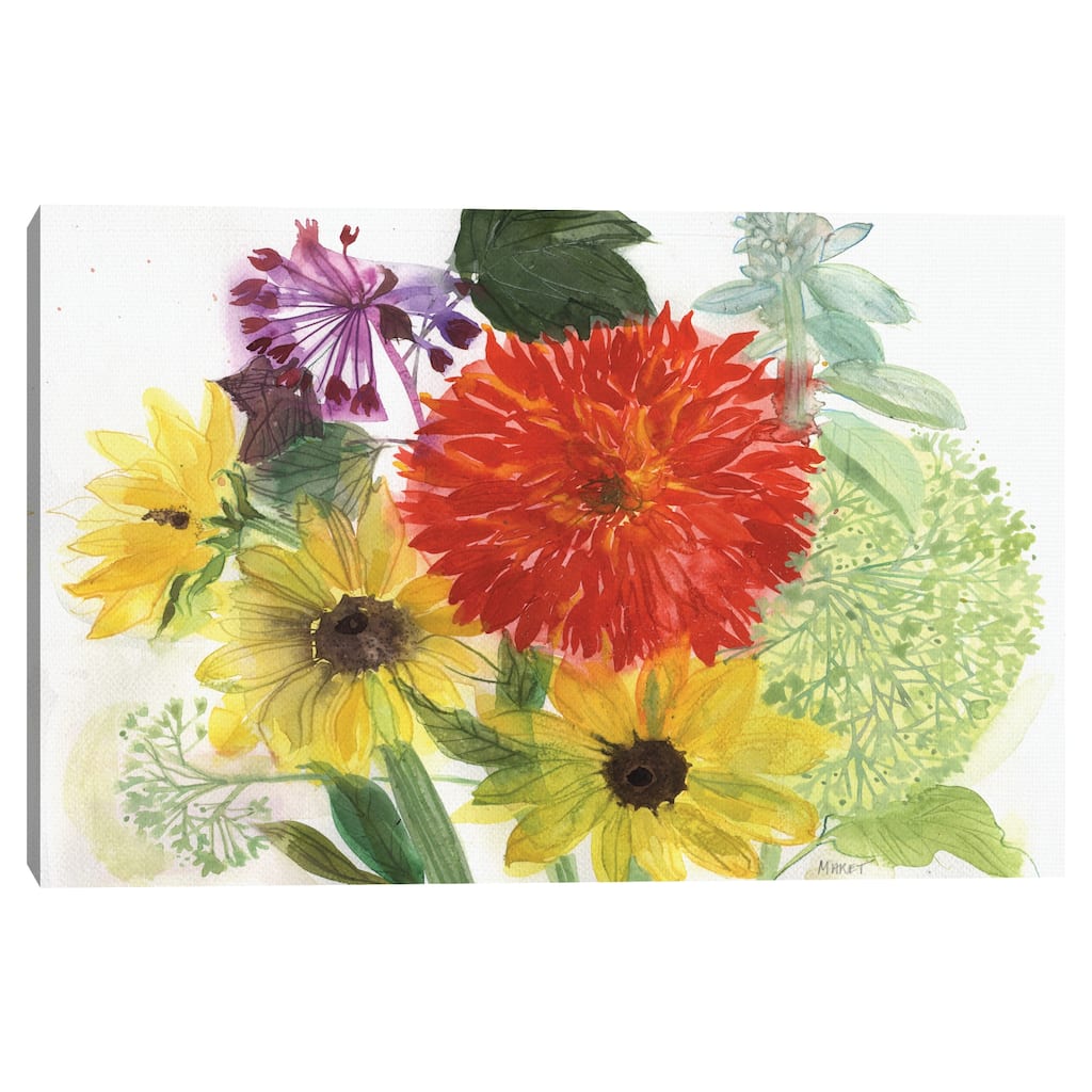 Red Flower by Maret Hensick Canvas Art Print