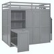 preview thumbnail 7 of 30, Full Size Bunk Bed with Wardrobe,Desk and Shelves