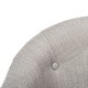 preview thumbnail 5 of 7, SAFAVIEH Amy Tufted Linen Chrome Leg Swivel Adjustable Office Chair - 24" x 22" x 31.9"