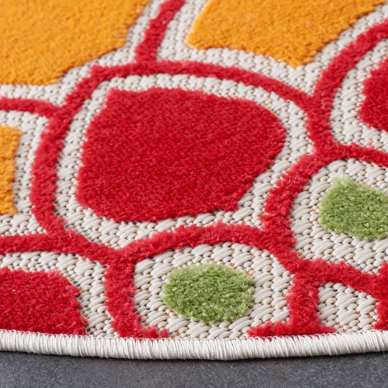 SAFAVIEH Cabana Elvezia Indoor/ Outdoor Waterproof Patio Floral Rug