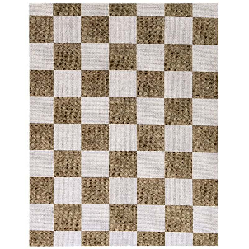 Foss Floors 6X8 Rustic Indoor/Outdoor Area Rug w/TPR