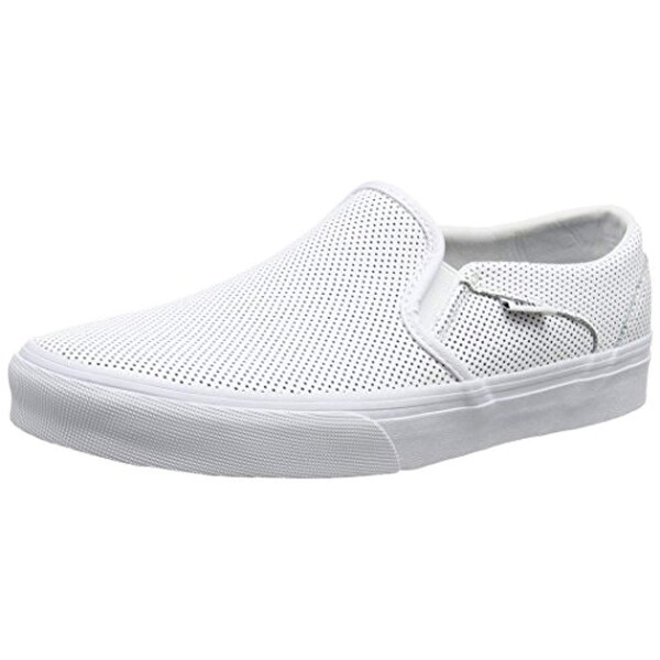 Shop Vans Women's Wm Asher Low-Top Sneakers, White ((Perf ...