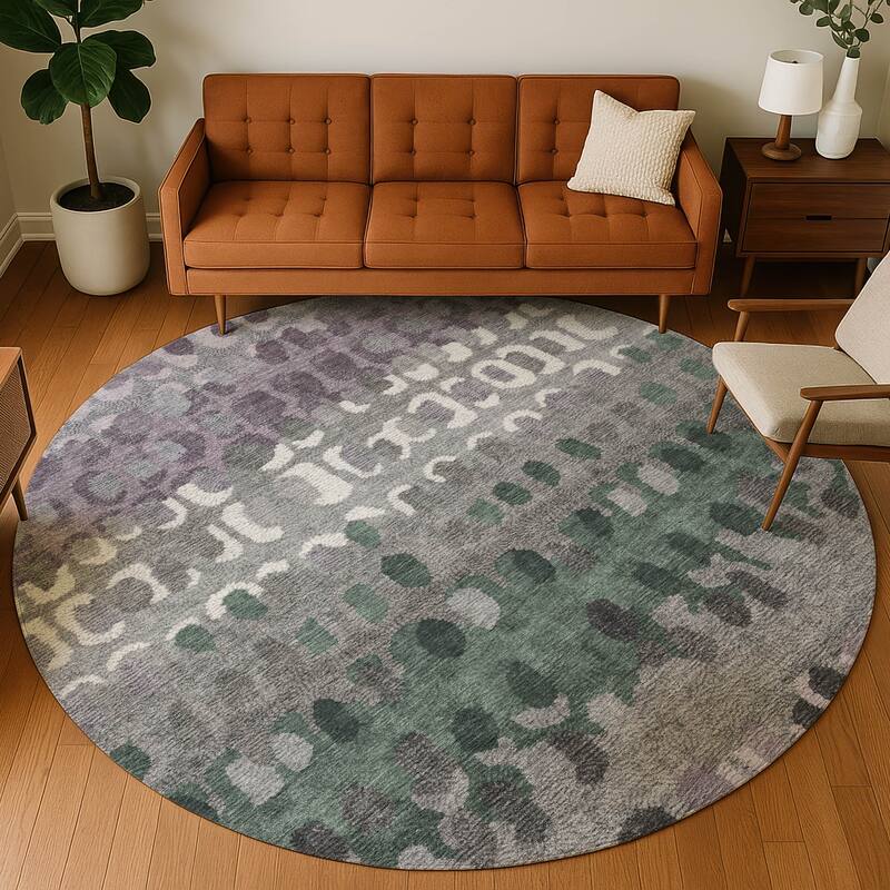 Machine Washable Indoor/ Outdoor Modern Trezze Chantille Rug
