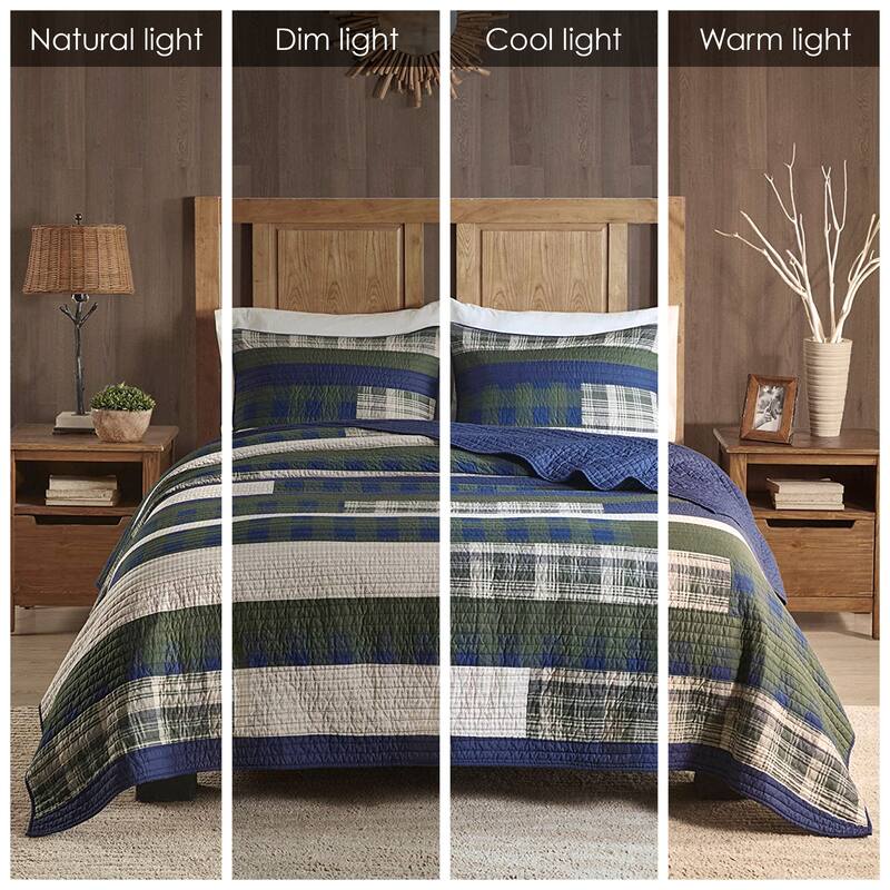 Woolrich Spruce Hill Green Oversized Cotton Quilt Set