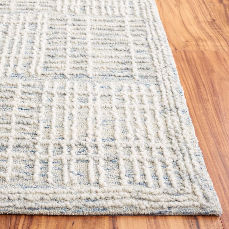 SAFAVIEH Handmade Abstract Anoek Checkered Wool Rug