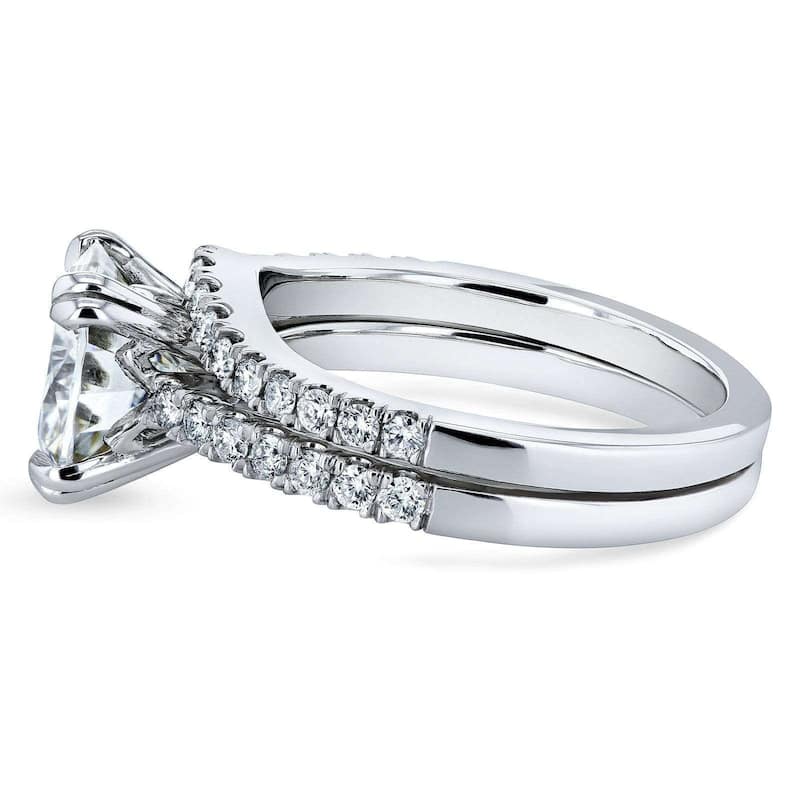 Kobelli 2.40 Carat Lab Grown Diamond Certified 14k Solid Gold Tulip Tiffany 2pc Bridal Set (EF/VS)