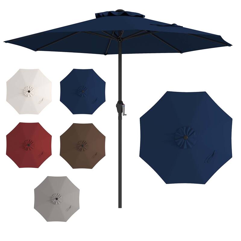 Gymax Outdoor Patio Umbrella Modern Table Umbrella w/8 Heavy Duty Ribs