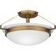 preview thumbnail 1 of 5, Quoizel Semi-Flush Mount 2-Light Semi-Flush Mount in Weathered Brass Weathered Brass
