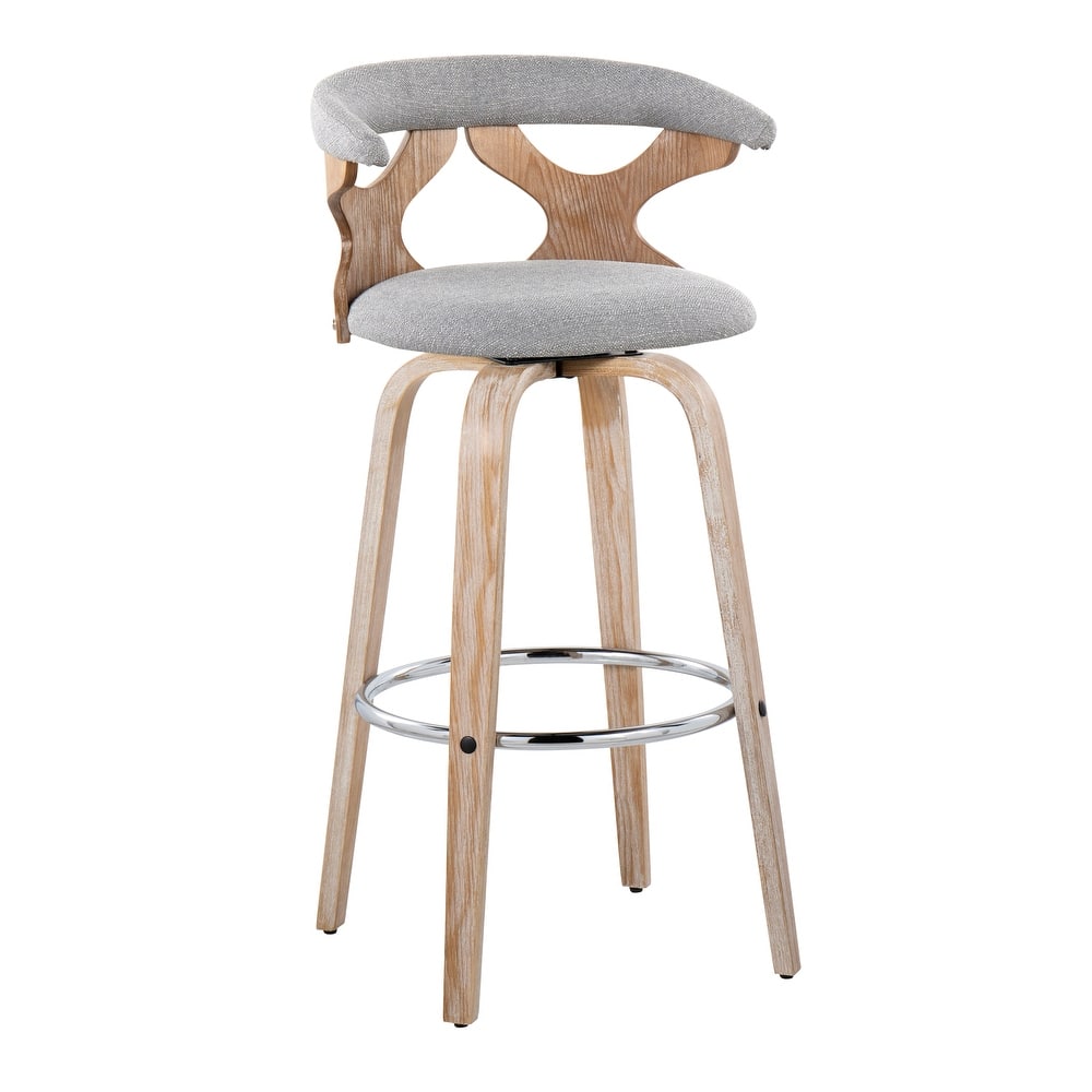 Carson Carrington Viby 30" Fixed-Height Bar Stool with Bent Wood Legs & Round Footrest (Set of 2)