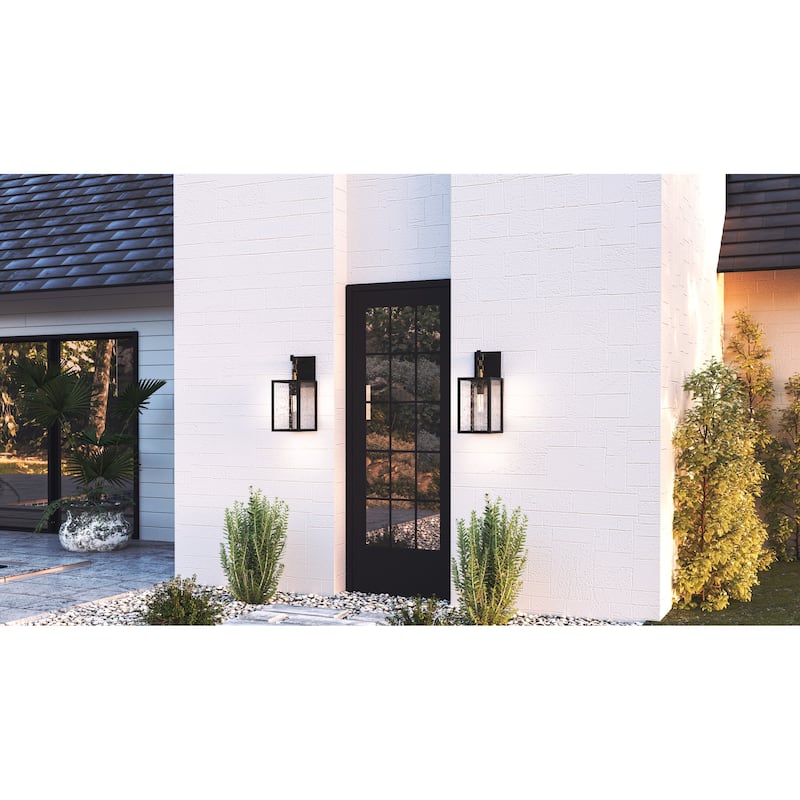 Anchorage 1-Light Matte Black Outdoor Wall Lantern
