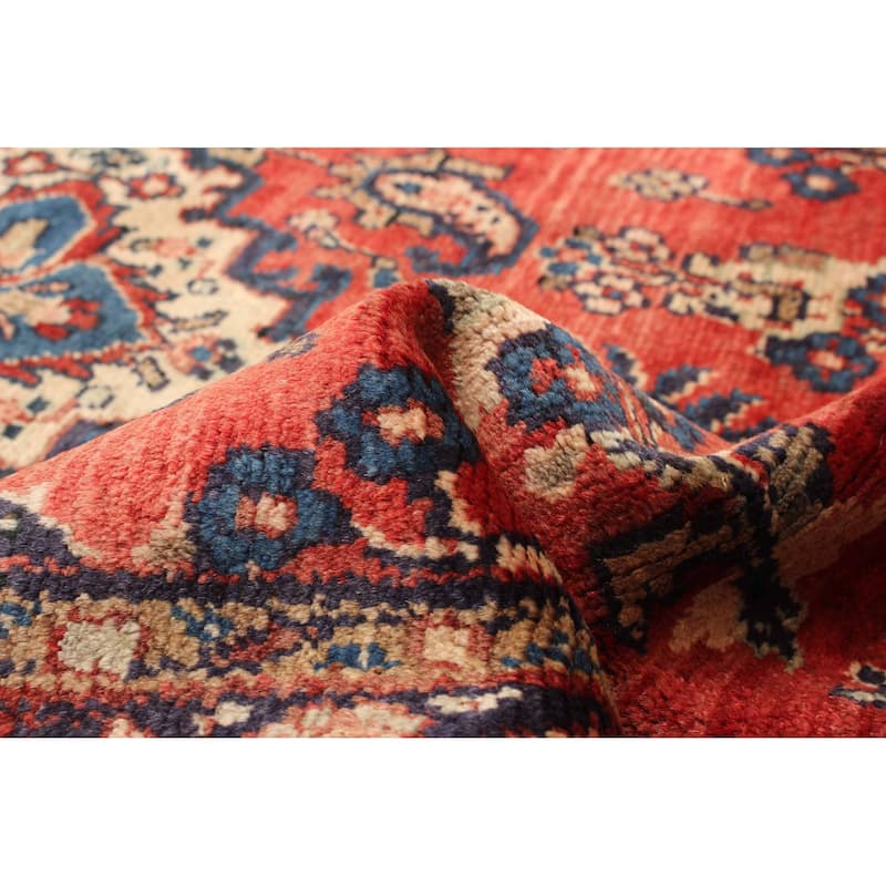 ECARPETGALLERY Hand-knotted Andelz Red Wool Rug - 2' 9" x 9' 4"