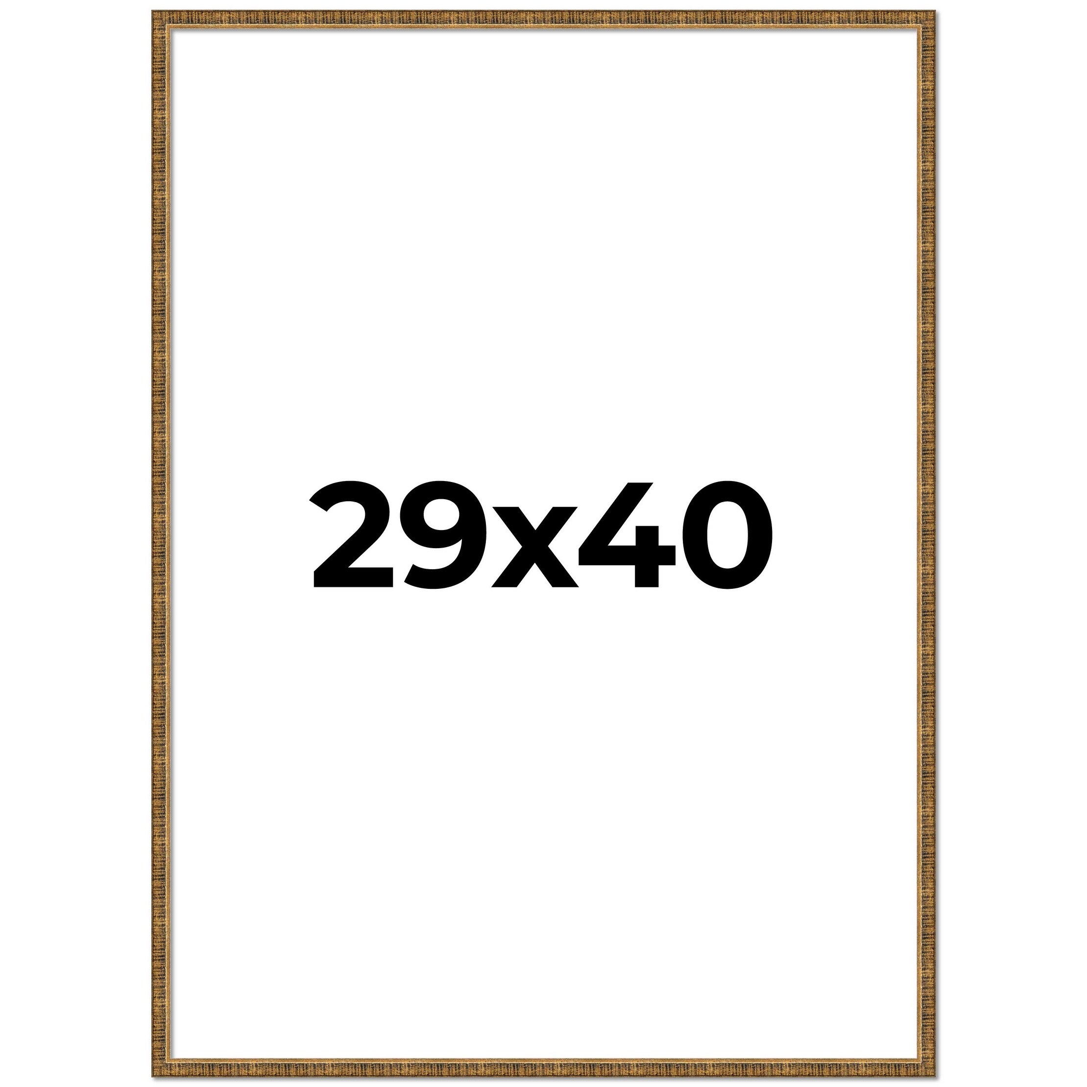 29x40 Frame Black Real Wood Picture Frame Kingsley Gold Distressed Photo Frame with UV Acrylic Foam Board Backing &