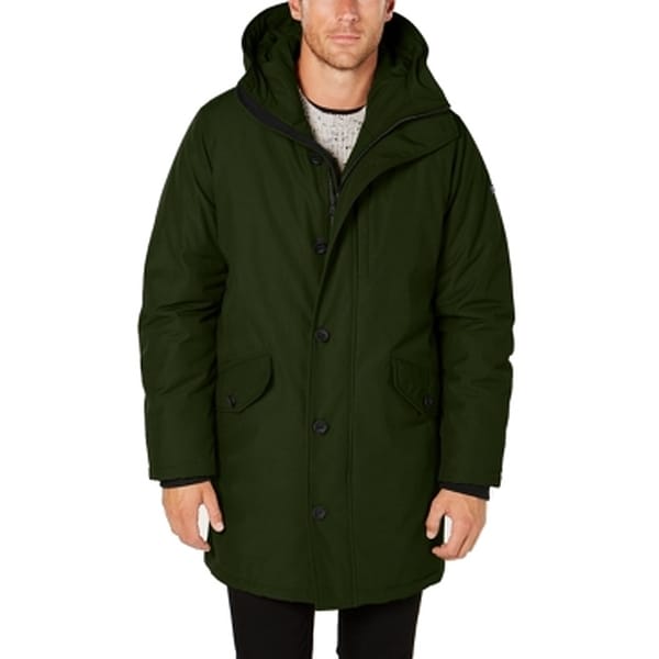 michael kors parka mens green
