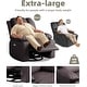preview thumbnail 28 of 73, Oversized power recliner with heat, massage, 360 degrees swivel, and cup holder.