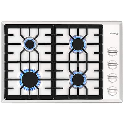 Gasland Chef 30" Built-in Gas Cooktop Stainless Steel 4 Italy Sabaf Burner NG/LPG Convertible Gas Stovetop