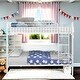 preview thumbnail 1 of 6, Twin Over Twin Metal Bunk/Loft Bed Frame, Frame Bed, No Noise White