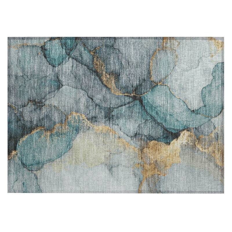 Machine Washable Indoor/ Outdoor Modern Brush Chantille Rug