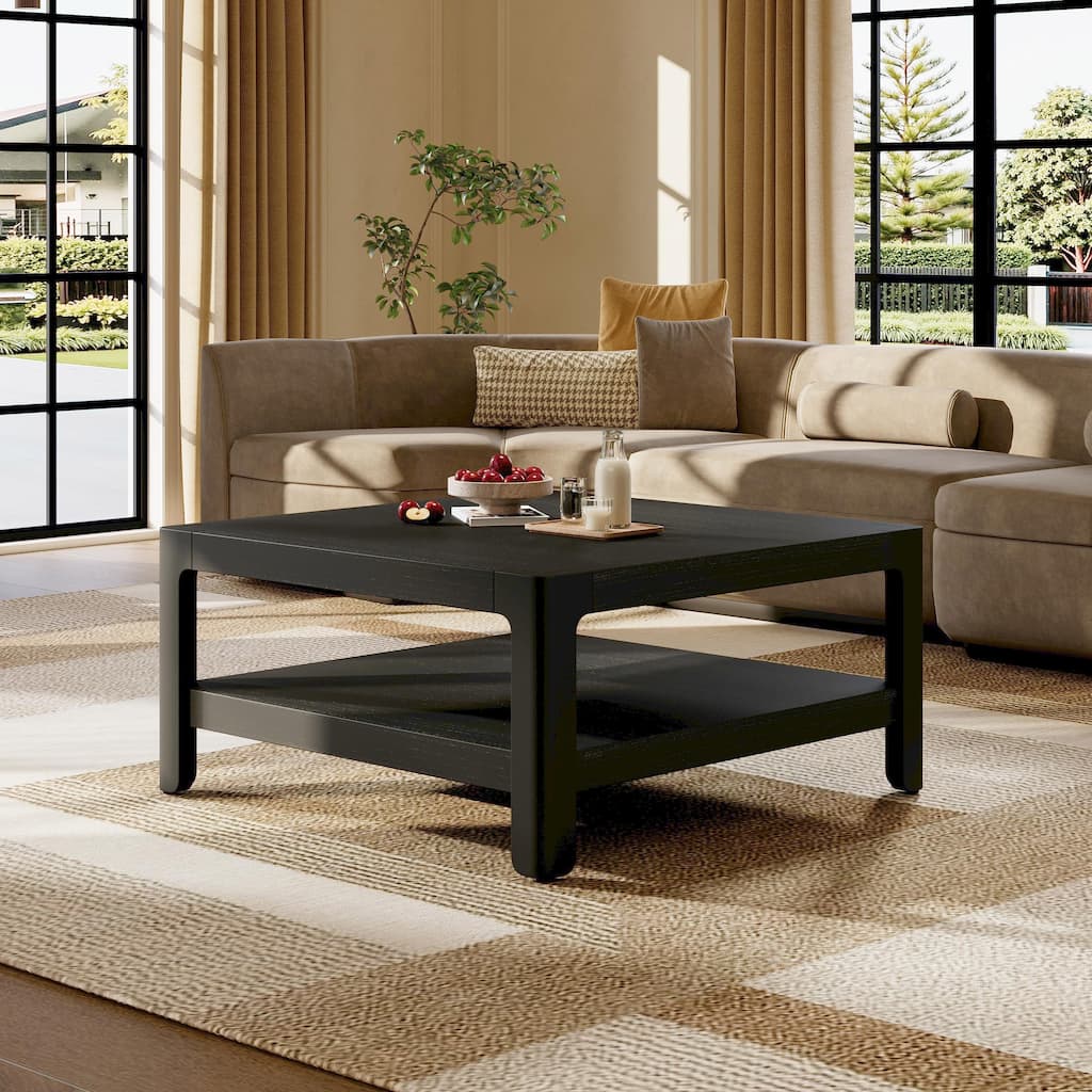 Christopher Knight Home - Modern Farmhouse Wooden Coffee Table with Soft Rounded Profile