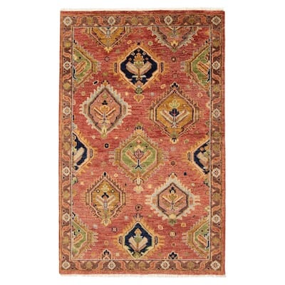 ECARPETGALLERY Hand-knotted Jules Serapi Red Wool Rug - 4'11 x 8'0