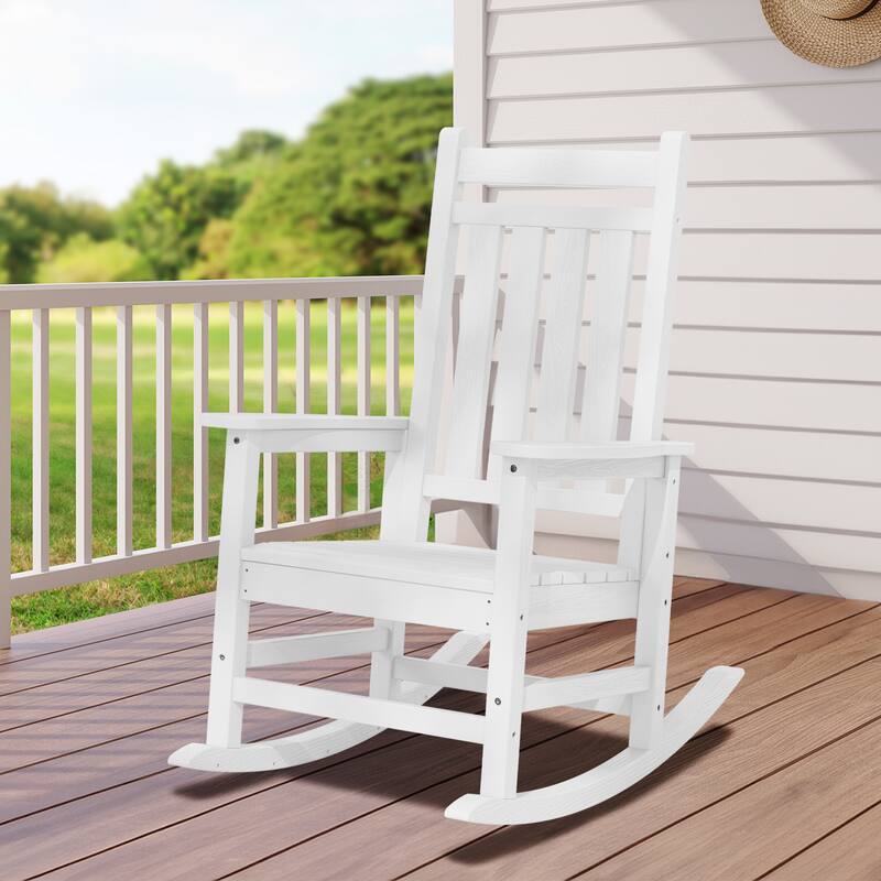 HDPE Outdoor Patio Rocking Plastic Adirondack Chair