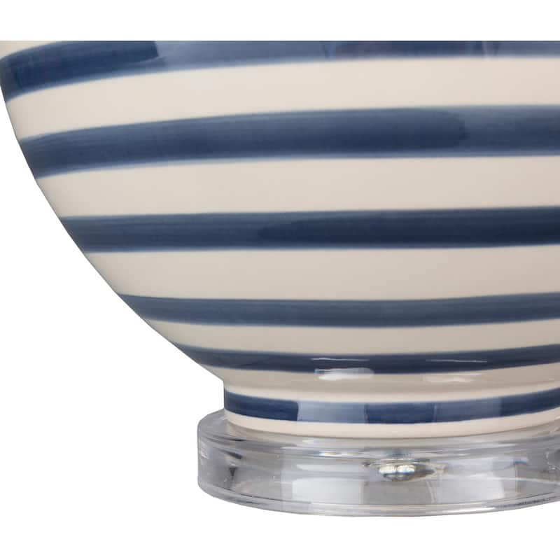 Artistic Weavers Gaselle Table Lamp with Blue Base and White Shade