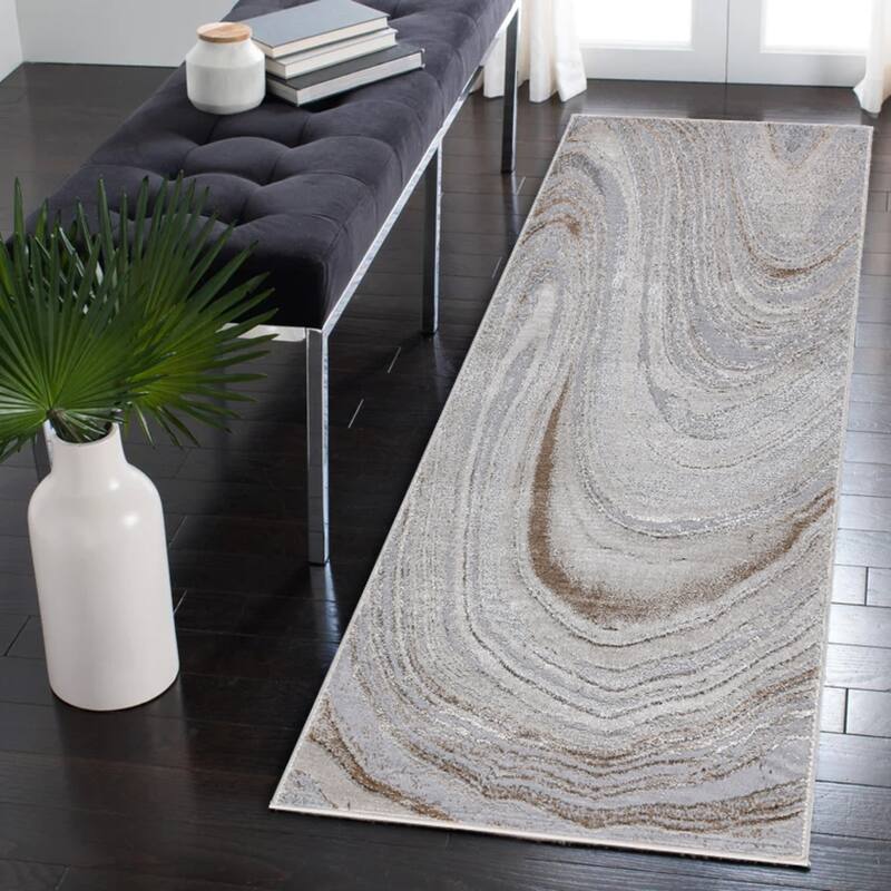 Nevada Collection Abstract Marble Area Rug