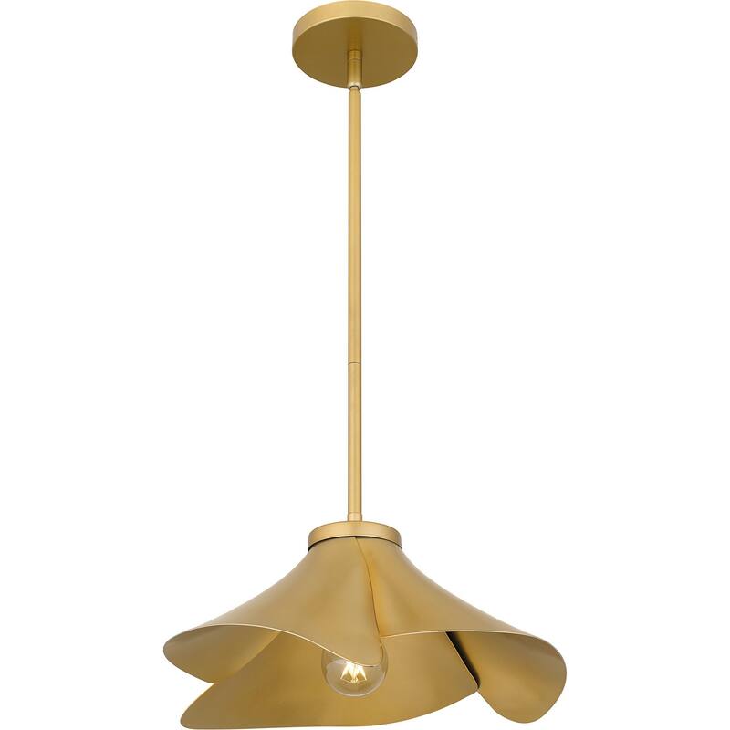 Light Gold One Light Pendant from the Quoizel Pendant Collection