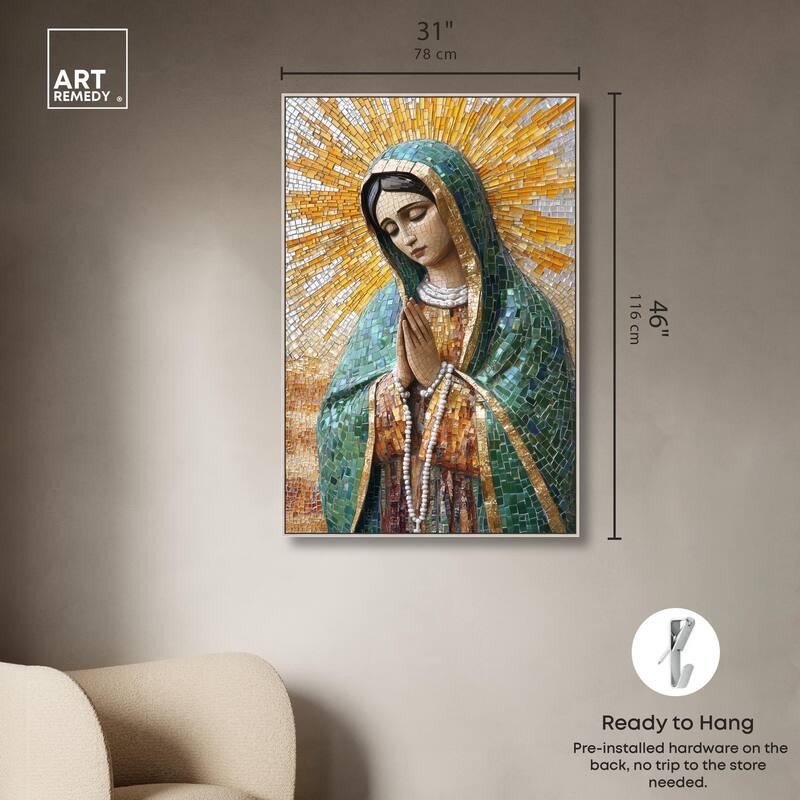 Tessellated Tepeyac Vision Canvas by Art Remedy