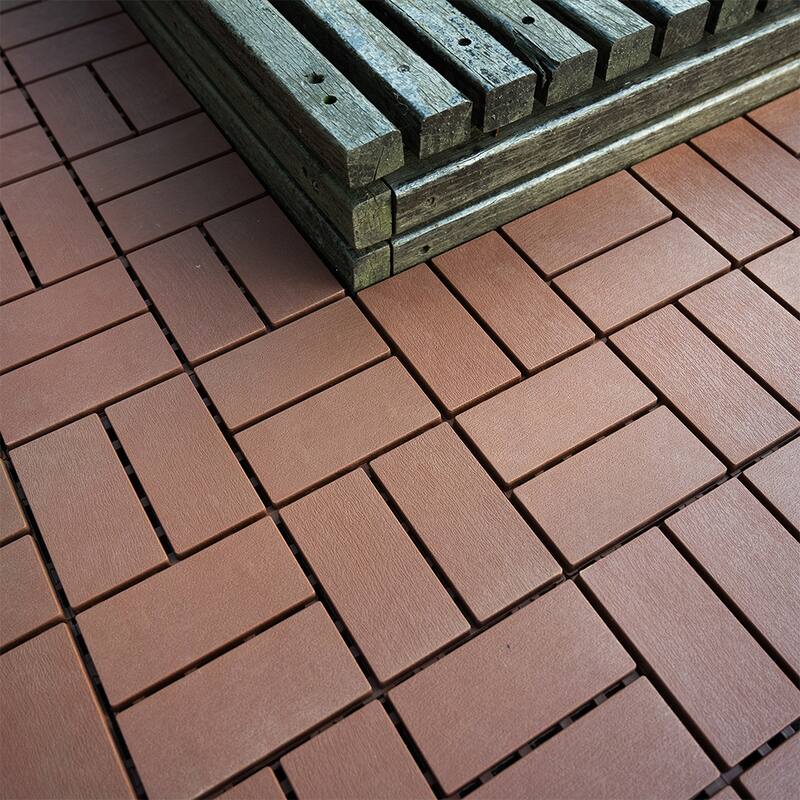 1 ft. x 1 ft. Outdoor Patio Deck Tiles, Garage Floor Tiles(Box of 44)